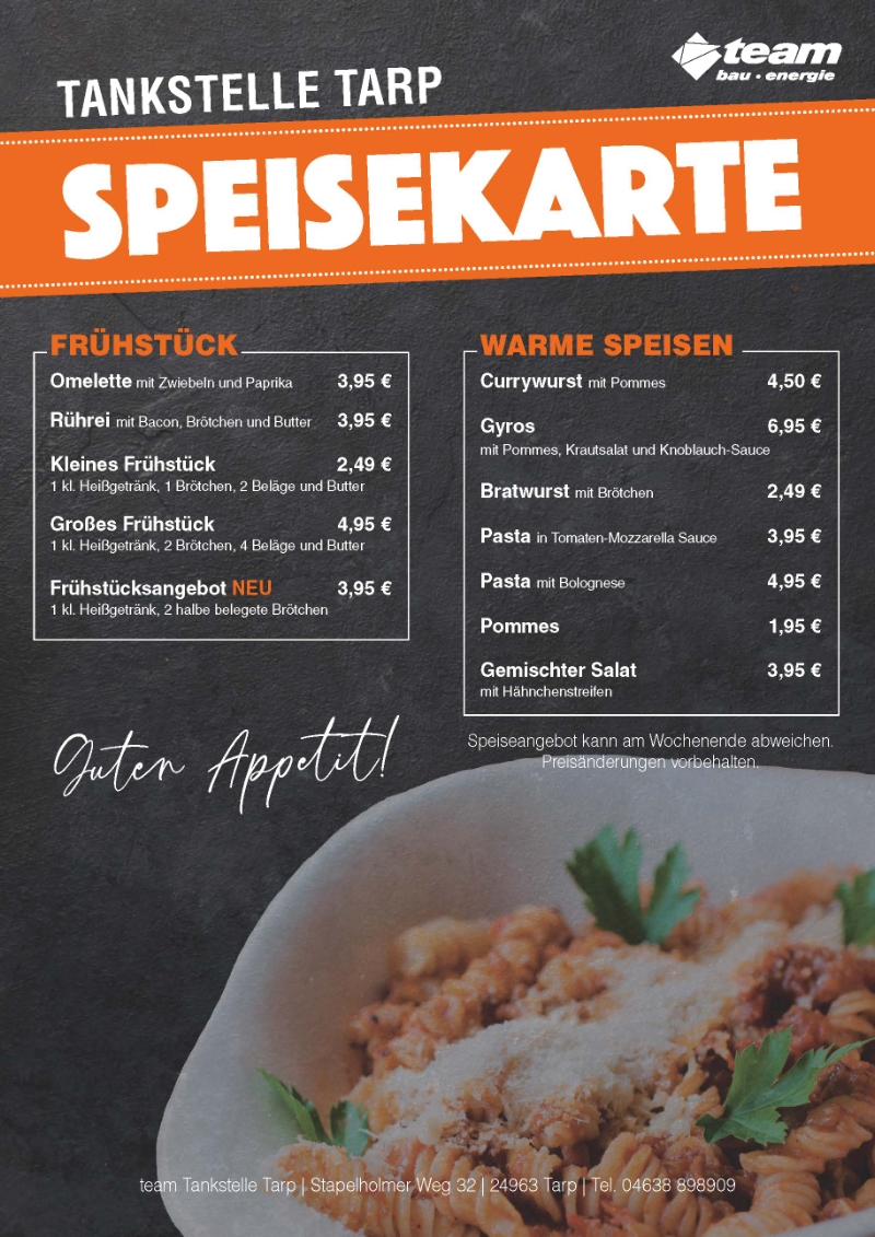 Speisekarten | Team Energie